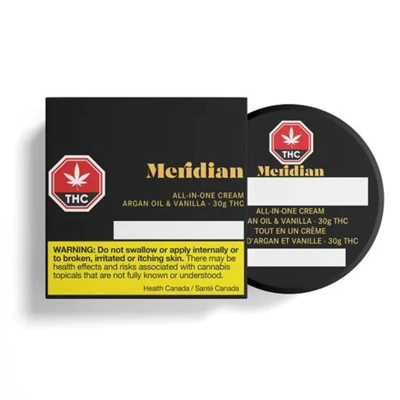 All in One THC Cream by Meridian-Morden Cannabis and Bong Shop Meridian Topicals 30g All in One THC Cream by Meridian