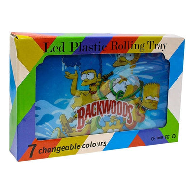 Backwood LED Rolling Tray-Bart Simpson-Morden Cannabis & Bong Shop Backwoods Accessories Backwood LED Glow Rolling Tray-Bart Simpson Design