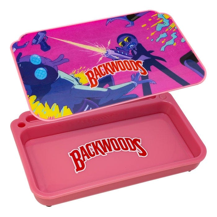 Backwoods LED Rolling Tray with Lid-Super Hero-Morden Cannabis Manitoba Backwoods Accessories Backwoods LED Glow Rolling Tray with Lid-Super Hero
