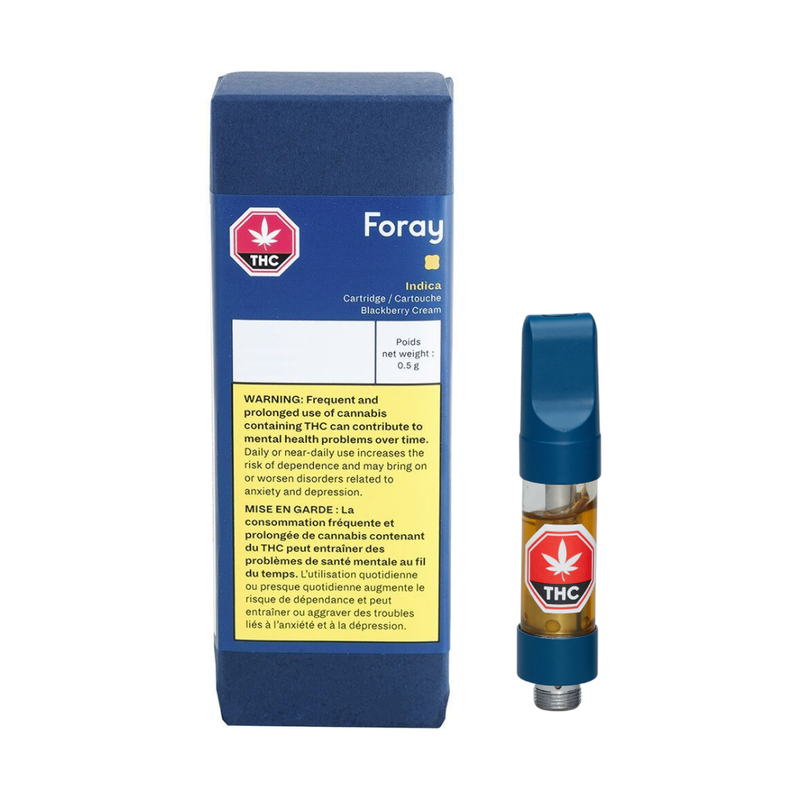 Blackberry Cream 510 Vape Cartridge by Foray-Morden Cannabis and Bong Shop Foray 510 Cartridges 0.5g Blackberry Cream 510 Vape Cartridge by Foray