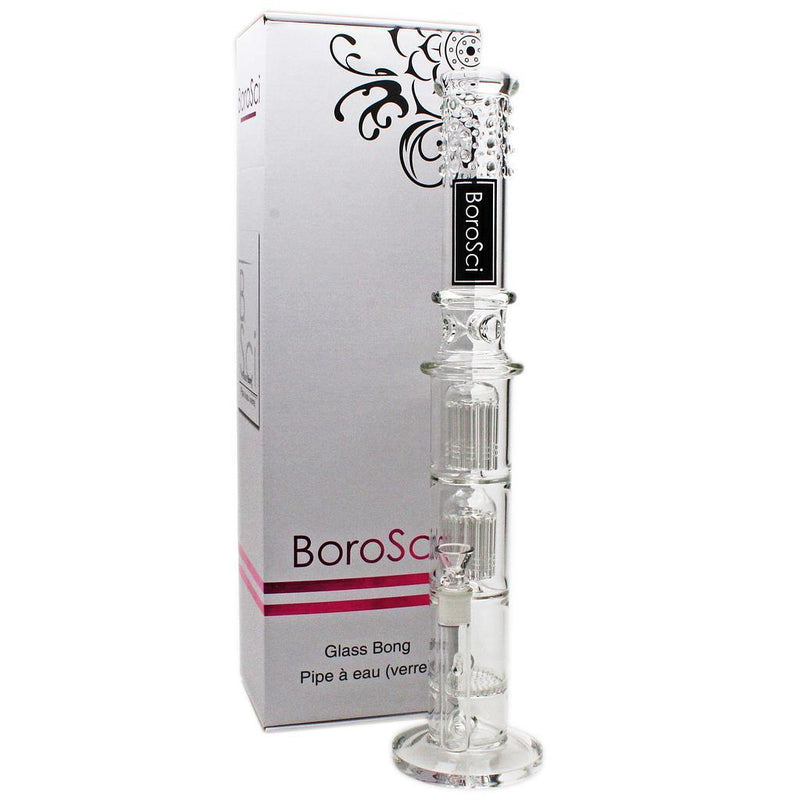 BoroSci Glass Triple Perc Double Tree Honeycomb 22" Bong