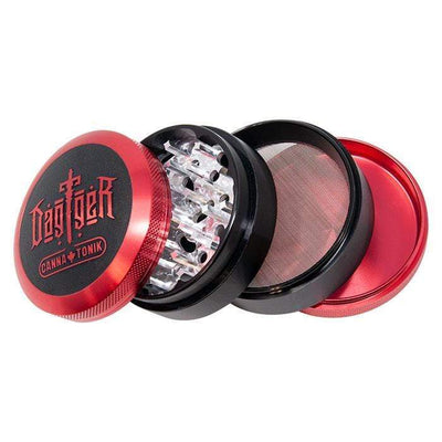 Cannatonik Dagger Aluminum Grinder 63mm Morden Cannabis and Bong Shop Cannatonik Accessories Red Cannatonik Dagger Aluminum Grinder 63mm