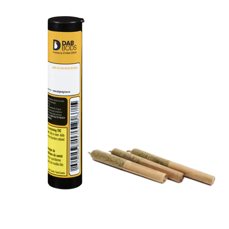 Diesel Kush Resin Infused Pre Roll by Dab Bods- Morden Cannabis  Dab Bods Pre-Rolls 3x0.5g Diesel Kush Resin Infused Pre-Rolls by Dab Bods