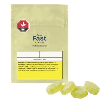 Foray Edibles 4x2.5g Pear Papaya Soft Chews by Foray-Morden Vape SuperStore & Cannabis