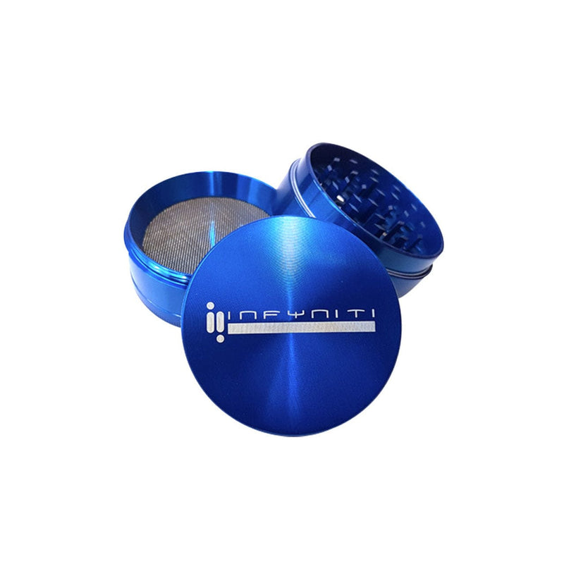 Infyniti Aluminum Grinders 4-pcs 2.2" Morden Cannabis and Bong Shop Infyniti Accessories Blue Infyniti Aluminum Grinders 4-pcs 2.2"