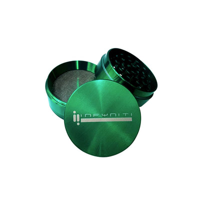 Infyniti Aluminum Grinders 4-pcs 2.2" Morden Cannabis and Bong Shop Infyniti Accessories Green Infyniti Aluminum Grinders 4-pcs 2.2"