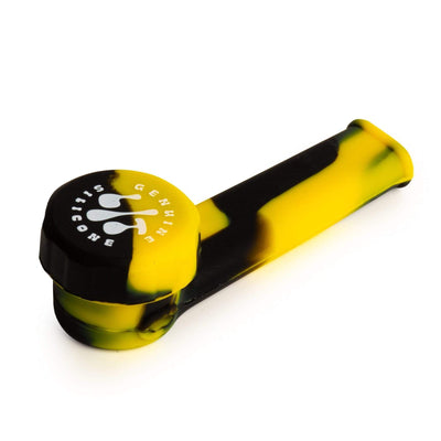 Lit Silicone 3.5" Hand Pipe Morden Cannabis and Bong Shop Manitoba LIT Silicone Accessories Yellow/Black Lit Silicone 3.5" Hand Pipe