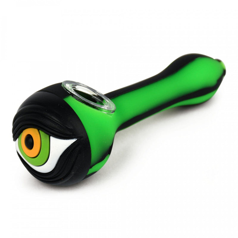 LIT Silicone Eyeball Hand Pipe 4.75" Morden Cannabis and Bong Shop LIT Silicone Accessories Black LIT Silicone Eyeball Hand Pipe 4.75"