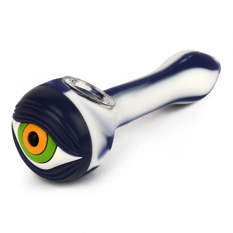 LIT Silicone Eyeball Hand Pipe 4.75" Morden Cannabis and Bong Shop LIT Silicone Accessories Blue LIT Silicone Eyeball Hand Pipe 4.75"