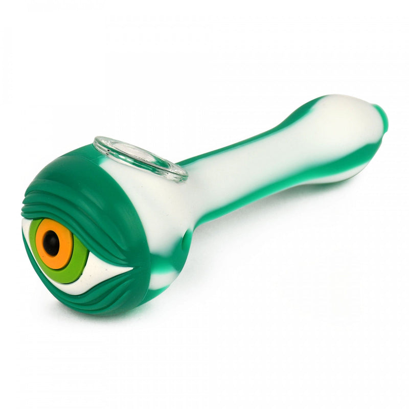 LIT Silicone Eyeball Hand Pipe 4.75" Morden Cannabis and Bong Shop LIT Silicone Accessories Green LIT Silicone Eyeball Hand Pipe 4.75"