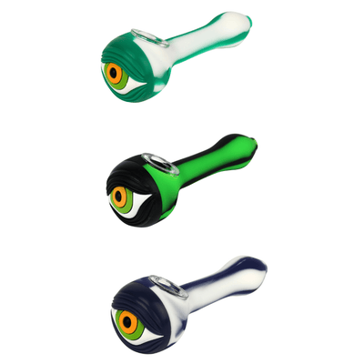 LIT Silicone Eyeball Hand Pipe 4.75" Morden Cannabis and Bong Shop LIT Silicone Accessories LIT Silicone Eyeball Hand Pipe 4.75"