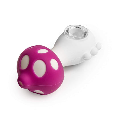 LIT Silicone Mushroom 4.5" Hand Pipe Morden Cannabis and Bong Shop  LIT Silicone Accessories Magenta LIT Silicone Mushroom 4.5" Hand Pipe