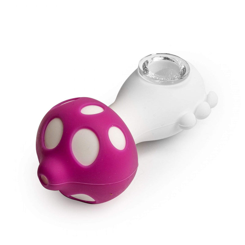 LIT Silicone Mushroom 4.5" Hand Pipe Morden Cannabis and Bong Shop  LIT Silicone Accessories Magenta LIT Silicone Mushroom 4.5" Hand Pipe