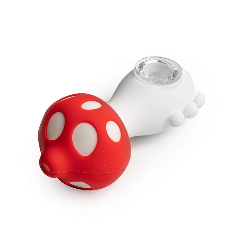 LIT Silicone Mushroom 4.5" Hand Pipe Morden Cannabis and Bong Shop  LIT Silicone Accessories Red LIT Silicone Mushroom 4.5" Hand Pipe