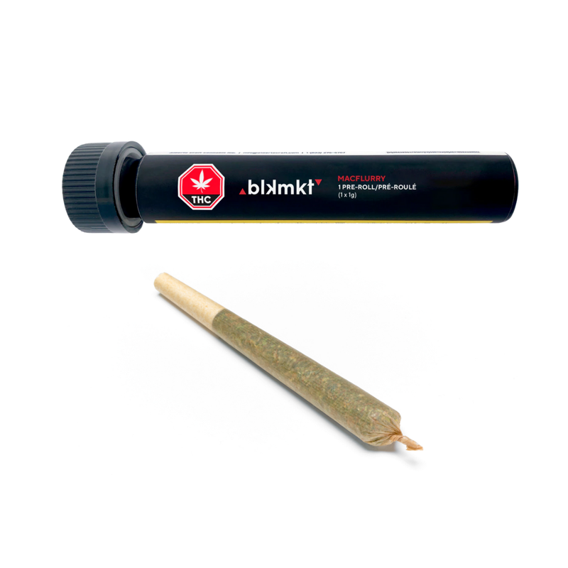 MacFlurry Pre-Roll 1x1g Pre-Roll by BLKMKT-Morden Cannabis and Bong Shop BLKMKT Pre-Rolls 1x1g MacFlurry Pre-Roll 1x1g Pre-Roll by BLKMKT