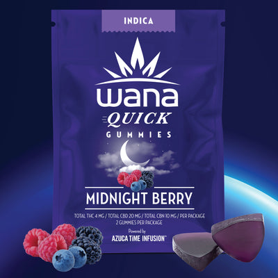 Morden Cannabis & Bong Shop Wanna Quick Midnight Berry Indica Gummies
