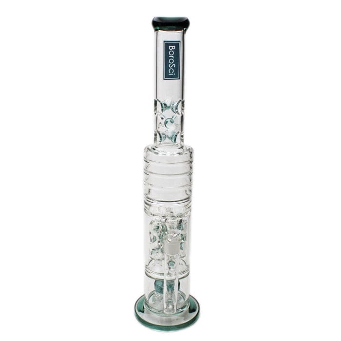 BoroSci Glass 22" Double Cluster Barz Perc Glass Bong