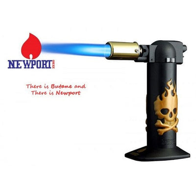 Newport Zero Skull 6" Torch-Morden Cannabis & Bong Shop Newport Accessories Gold Skull Newport Zero Skull 6" Torch