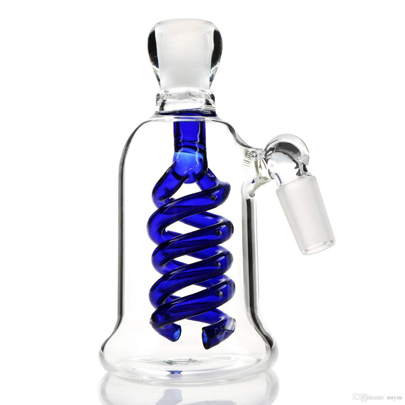 Nice Glass Coil Perc Ash Catcher-Morden Cannabis & Bong Shop Nice Glass Accessories Blue Nice Glass Coil Perc Ash Catcher