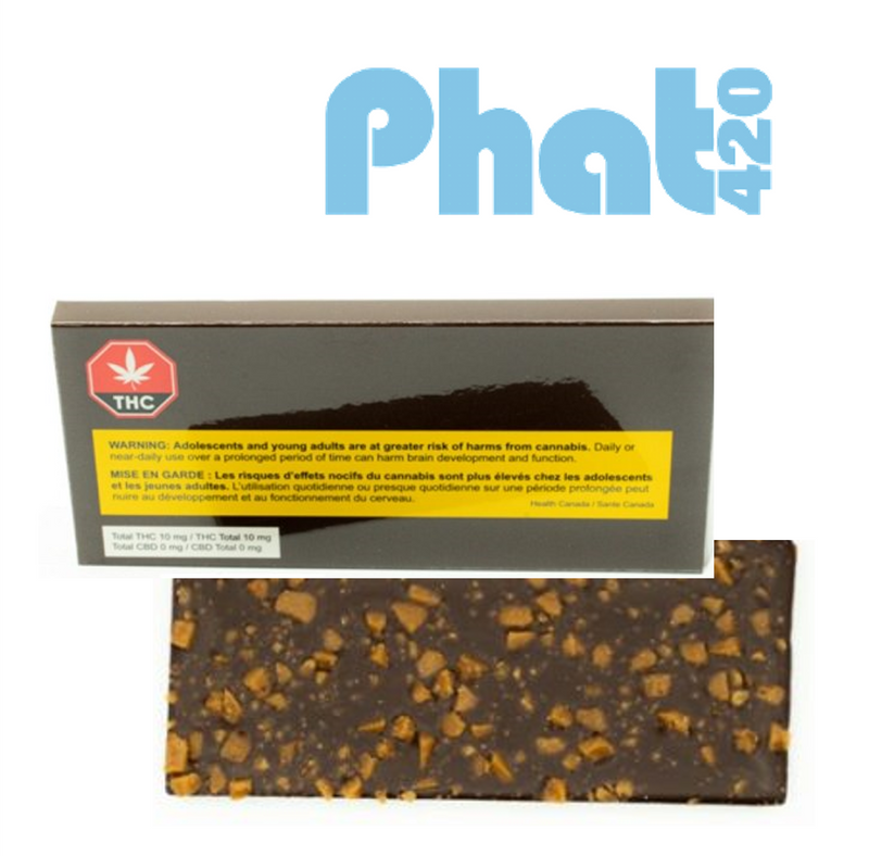 Phat420 THC Dark Chocolate w/Skor Bites-Morden Cannabis & Bong Shop Phat420 Edibles 30g Phat420 Dark Chocolate w/Skor Bites THC Infused