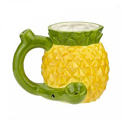 Pineapple Ceramic Mug Pipe Morden Cannabis and Bong Shop Manitoba Retro Accessories Pineapple Ceramic Mug Pipe
