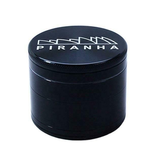 Piranha 4-Piece Grinder 2.5" Morden Cannabis and Bong Shop Manitoba Piranha Accessories Black Piranha 4-Piece Grinder 2.5"