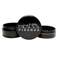 Piranha Grinder 4-Piece Pollinator 2.2" Morden Cannabis and Bong Shop Piranha Accessories Black Piranha Grinder 4-Piece Pollinator 2.2"
