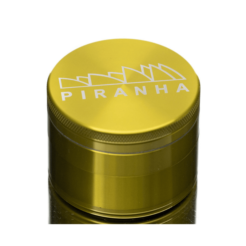 Piranha Grinder 4-Piece Pollinator 2.2" Morden Cannabis and Bong Shop Piranha Accessories Gold Piranha Grinder 4-Piece Pollinator 2.2"