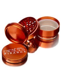 Piranha Grinder 4-Piece Pollinator 2.2" Morden Cannabis and Bong Shop Piranha Accessories Orange Piranha Grinder 4-Piece Pollinator 2.2"