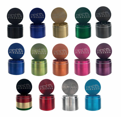 Piranha Grinder 4-Piece Pollinator 2.2" Morden Cannabis and Bong Shop Piranha Accessories Piranha Grinder 4-Piece Pollinator 2.2"