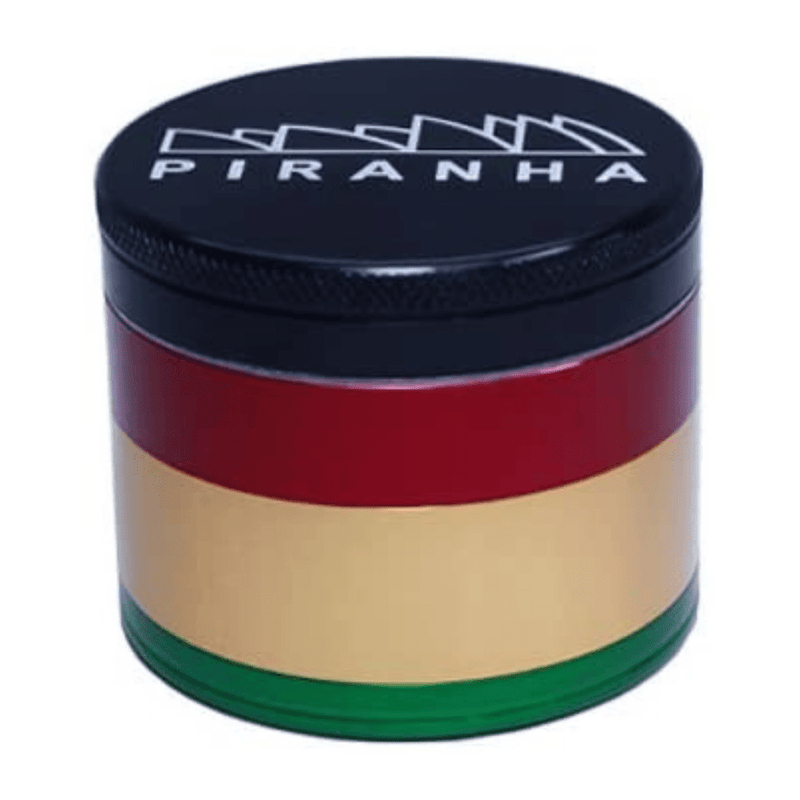 Piranha Grinder 4-Piece Pollinator 2.2" Morden Cannabis and Bong Shop Piranha Accessories Rasta Piranha Grinder 4-Piece Pollinator 2.2"