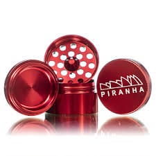 Piranha Grinder 4-Piece Pollinator 2.2" Morden Cannabis and Bong Shop Piranha Accessories Red Piranha Grinder 4-Piece Pollinator 2.2"