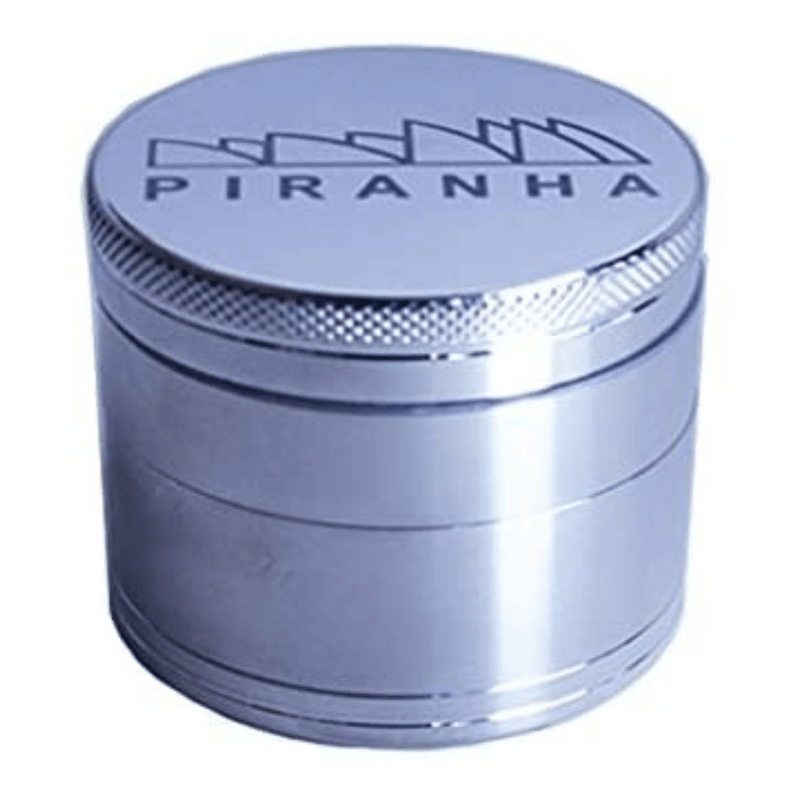Piranha Grinder 4-Piece Pollinator 2.2" Morden Cannabis and Bong Shop Piranha Accessories Silver Piranha Grinder 4-Piece Pollinator 2.2"