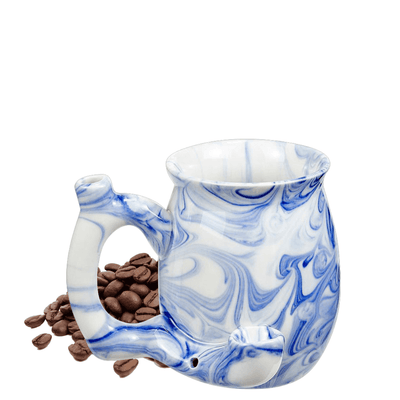 Premium Roast & Toast Ceramic Mug Pipe-Marble Morden Cannabis and Bong Roast & Toast Accessories Blue Marble Premium Roast & Toast Ceramic Mug Pipe-Marble