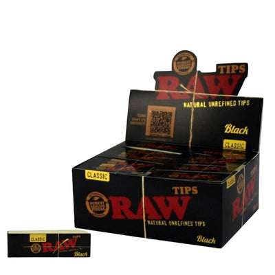 RAW Classic Black Tips-50 Pack-Morden Cannabis & Bong Shop RAW Accessories RAW Classic Black Tips-50 Pack