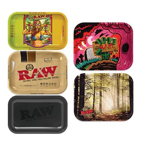 RAW Metal Rolling Trays-Morden Cannabis & Bong Shop, Manitoba, Canada RAW Accessories Raw Metal Rolling Trays