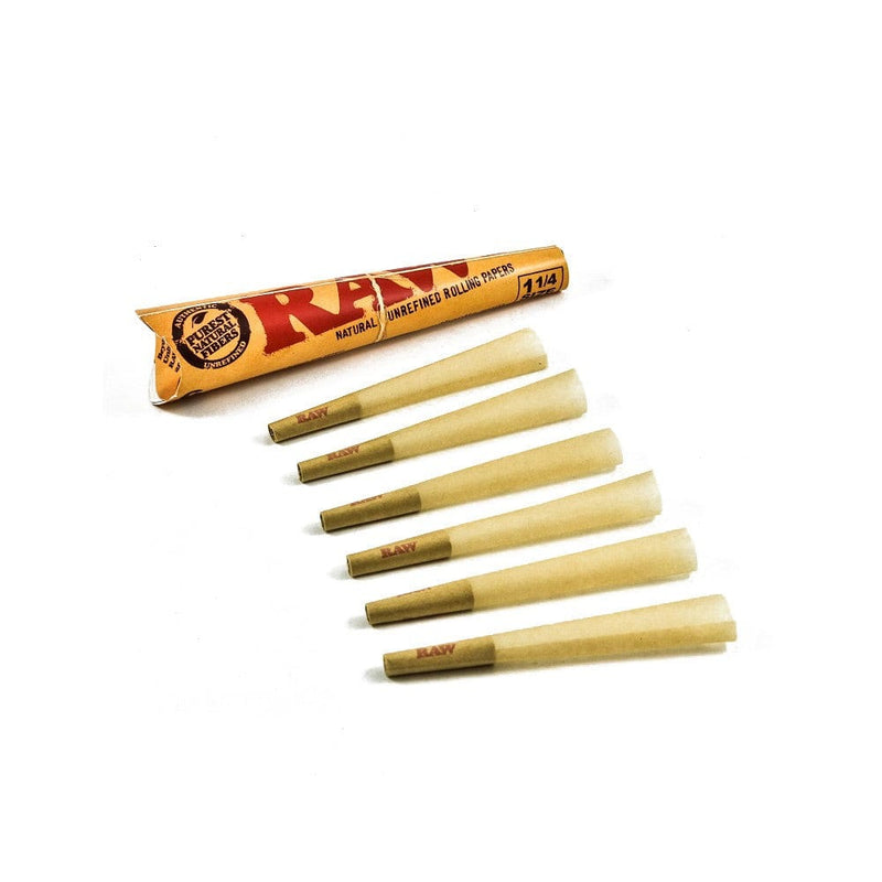 RAW Pre-Rolled Cones Organic Hemp-1 1/4"-Morden Cannabis & Bong Shop RAW Accessories 6pck RAW Pre-Rolled Cones Organic Hemp-1 1/4"