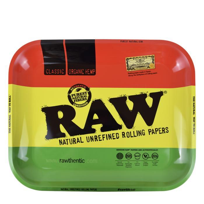 RAW Rasta Metal Rolling Tray-Large-Morden Cannabis & Bong Shop, Manitoba RAW Accessories RAW Rasta Metal Rolling Tray-Large