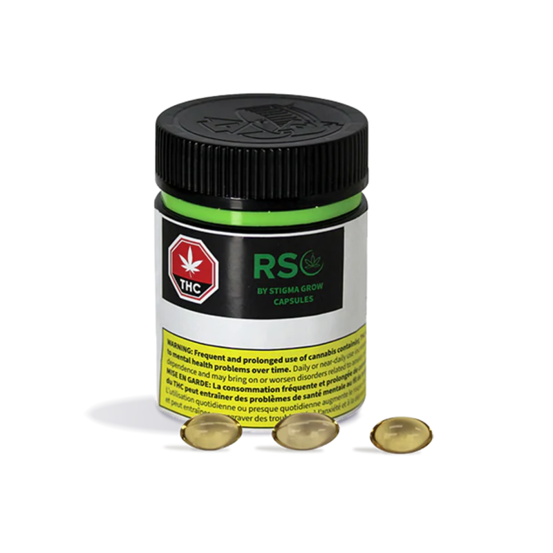 RSO Gel Capsules by Stigma Grow-Morden Cannabis and Bong Shop Stigma Grow Oils/Injestables 25 Soft Gels RSO Gel Capsules by Stigma Grow