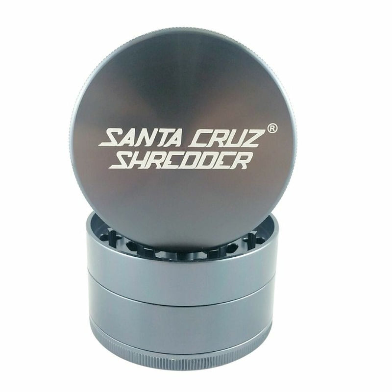 Santa Cruz 2.75" 4pc Shredder Morden Cannabis and Bong Shop Manitoba Santa Cruz Accessories Gun Metal Santa Cruz 2.75" 4pc Shredder