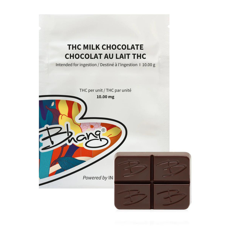 THC Milk Chocolate by Bhang-Morden Cannabis and Bong Shop Manitoba Bhang Edibles 10g / 10mg THC Milk Chocolate by Bhang
