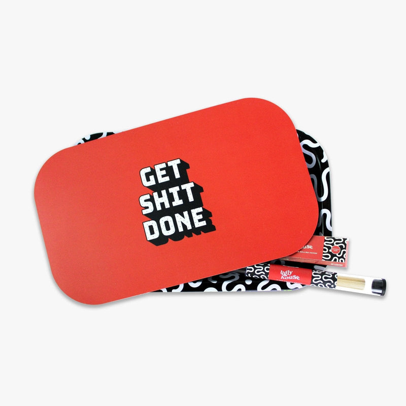 Ugly House "Get Shit Done" Tray Bundle-Morden Cannabis & Bong Shop Ugly House Accessories Ugly House "Get Shit Done" Tray Bundle w/Magnetic Lid