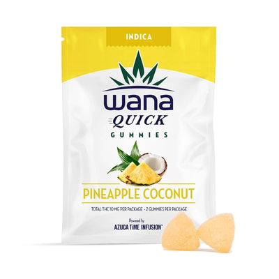 Wana Brands Edibles Wana Quick Pineapple Coconut Indica Gummies-Morden Vape SuperStore & Cannabis