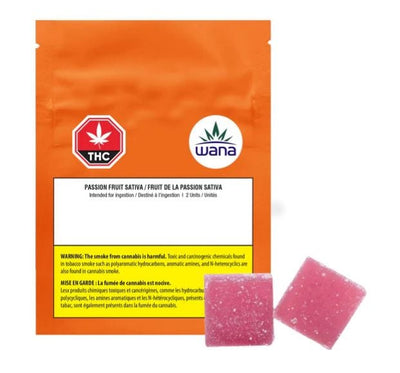 Wana Edibles 2/pkg / 10mg THC Wana Quick Passionfruit Sativa Gummies-Morden Vape SuperStore & Cannabis