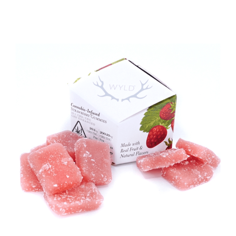 WYLD Edibles 10/pkg WYLD Strawberry 20:1 CBD Gummies-20/pkg-Morden Vape & Cannabis