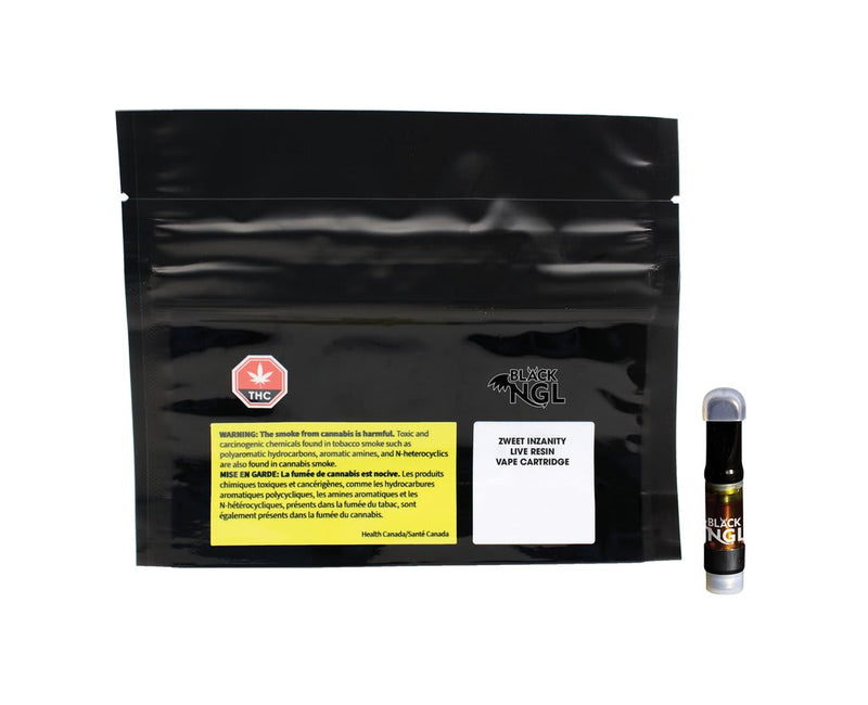 Zweet Inzanity by Black NGL-Morden Cannabis and Bong Shop, Manitoba Black NGL 510 Cartridges 0.5g Zweet Inzanity 510 Vape Cartridge by Black NGL